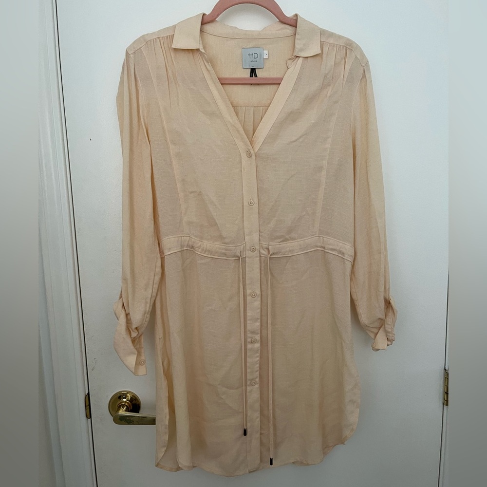 Anthropologie Light Blush Tunic Top
